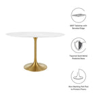 EEI-3215-GLD-WHI Lippa 48" Oval Wood Dining Table by Modway