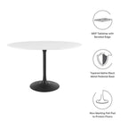 EEI-3517-BLK-WHI Lippa 48" Oval Wood Dining Table by Modway