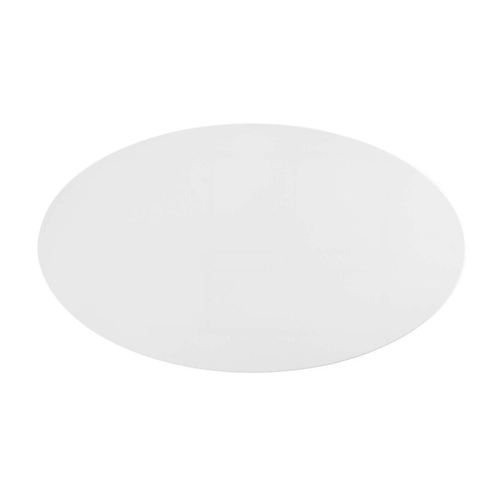 EEI-3517-BLK-WHI Lippa 48" Oval Wood Dining Table by Modway