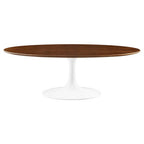 Modway EEI-2020-WAL Lippa 48" Oval Wood Coffee Table Walnut