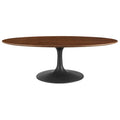Modway EEI-3538-BLK-WAL Lippa 48" Oval Wood Coffee Table Black Walnut