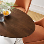 EEI-2019-WAL Lippa 48" Oval Wood Dining Table by Modway