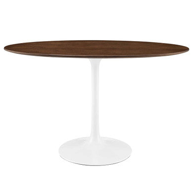 Modway EEI-2019-WAL Lippa 48" Oval Wood Dining Table Walnut