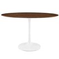 Modway EEI-2019-WAL Lippa 48" Oval Wood Dining Table Walnut