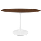 Modway EEI-2019-WAL Lippa 48" Oval Wood Dining Table Walnut