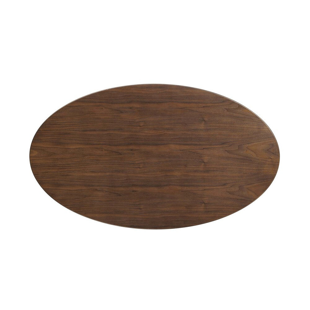 EEI-3520-BLK-WAL Lippa 48" Oval Wood Dining Table by Modway