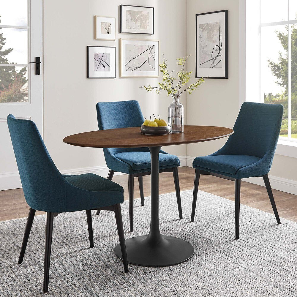 EEI-3520-BLK-WAL Lippa 48" Oval Wood Dining Table by Modway