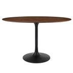 EEI-3520-BLK-WAL Lippa 48" Oval Wood Dining Table by Modway