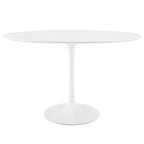EEI-2017-WHI Lippa 48" Oval Wood Dining Table by Modway