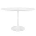 Modway EEI-2017-WHI Lippa 48" Oval Wood Dining Table White