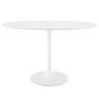 Modway EEI-2017-WHI Lippa 48" Oval Wood Dining Table White