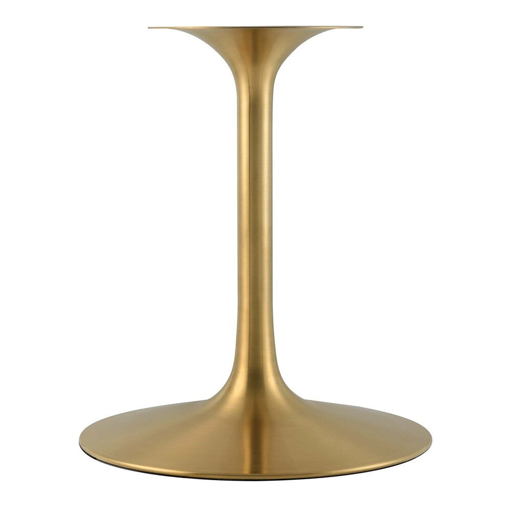 EEI-3232-GLD-WHI Lippa 48" Round Faux Marble Dining Table by Modway