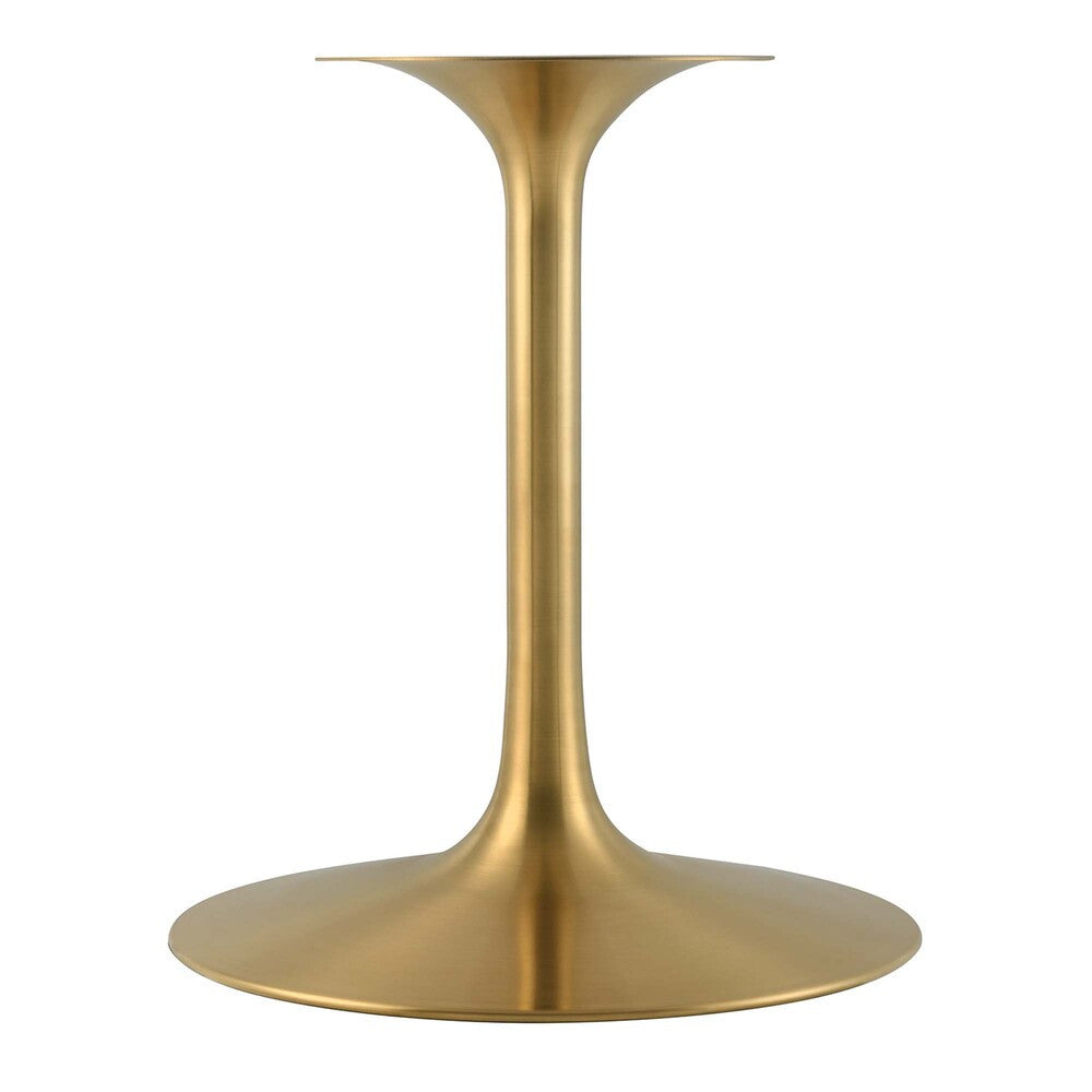 EEI-6756-GLD-TRA Lippa 48" Round Faux Travertine Dining Table by Modway