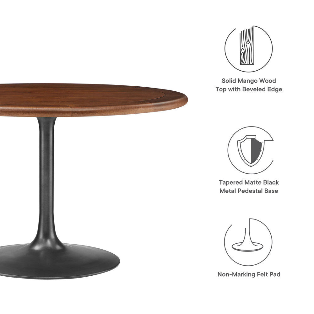 EEI-7070 Lippa 48" Round Pedestal Solid Wood Dining Table by Modway