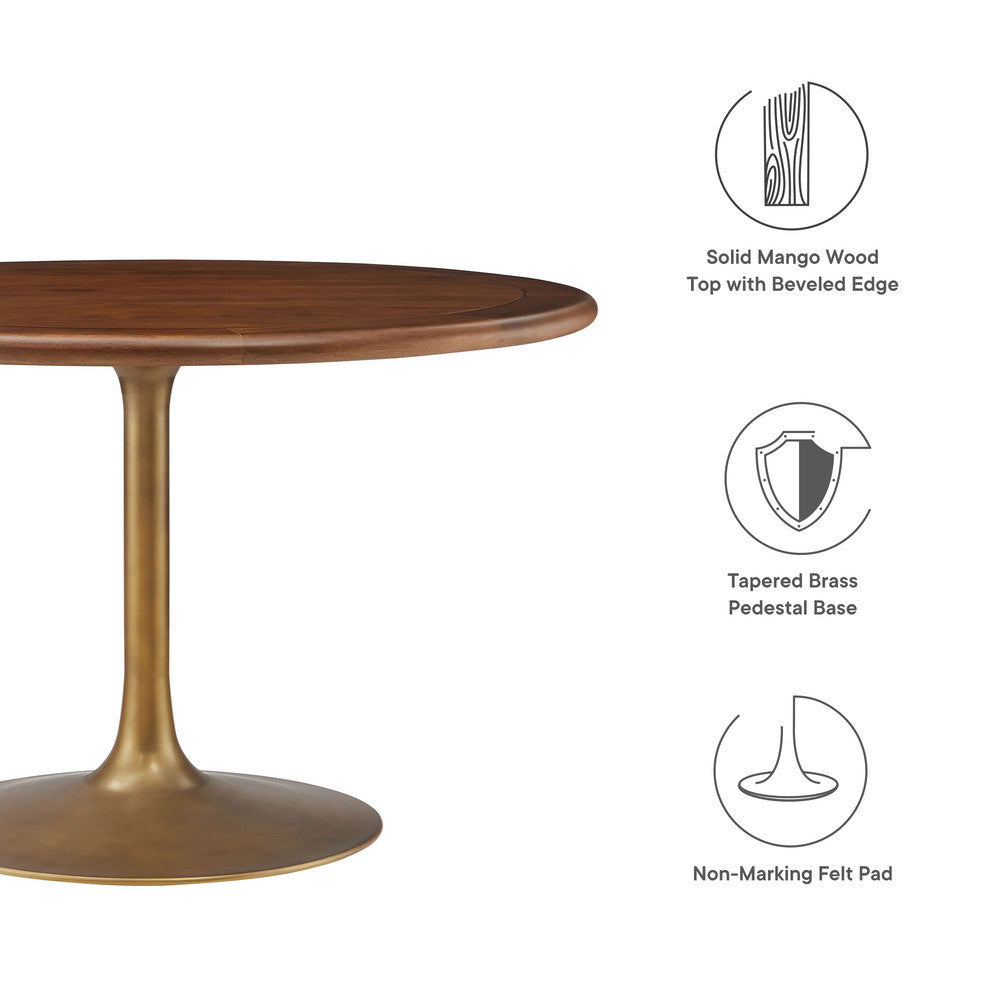 EEI-7070 Lippa 48" Round Pedestal Solid Wood Dining Table by Modway