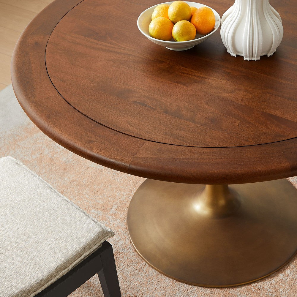 EEI-7070 Lippa 48" Round Pedestal Solid Wood Dining Table by Modway