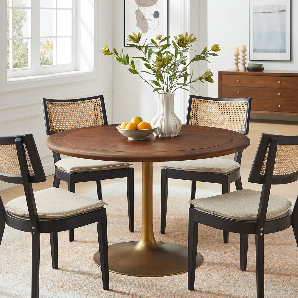 EEI-7070 Lippa 48" Round Pedestal Solid Wood Dining Table by Modway