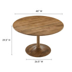 EEI-7051 Lippa 48" Round Solid Wood Dining Table by Modway