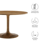 EEI-7051 Lippa 48" Round Solid Wood Dining Table by Modway