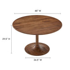 EEI-7051 Lippa 48" Round Solid Wood Dining Table by Modway