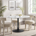 EEI-3522-BLK-WHI Lippa 48" Round Wood Dining Table by Modway