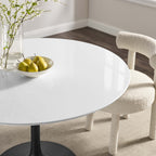 EEI-3522-BLK-WHI Lippa 48" Round Wood Dining Table by Modway