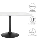 EEI-3525-BLK-WHI Lippa 48" Square Wood Dining Table by Modway