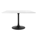 EEI-3525-BLK-WHI Lippa 48" Square Wood Dining Table by Modway