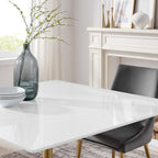EEI-3230-GLD-WHI Lippa 48" Square Wood Dining Table by Modway