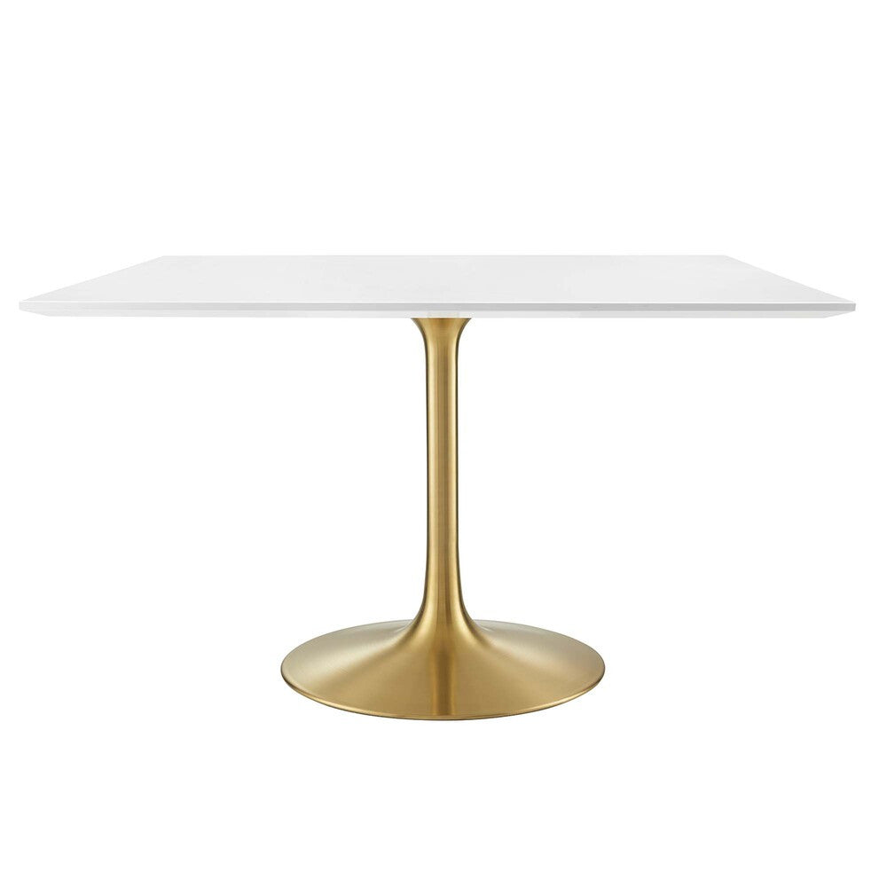 EEI-3230-GLD-WHI Lippa 48" Square Wood Dining Table by Modway
