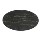 EEI-4880-BLK-BLK Lippa 54" Oval Faux Marble Dining Table by Modway