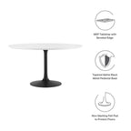 EEI-3523-BLK-WHI Lippa 54" Round Wood Dining Table by Modway