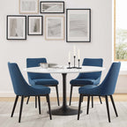 EEI-3523-BLK-WHI Lippa 54" Round Wood Dining Table by Modway