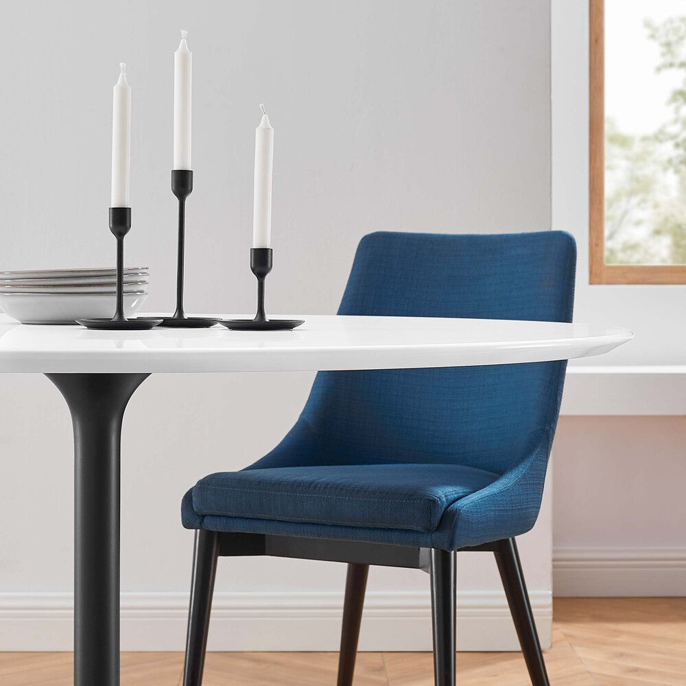 EEI-3523-BLK-WHI Lippa 54" Round Wood Dining Table by Modway