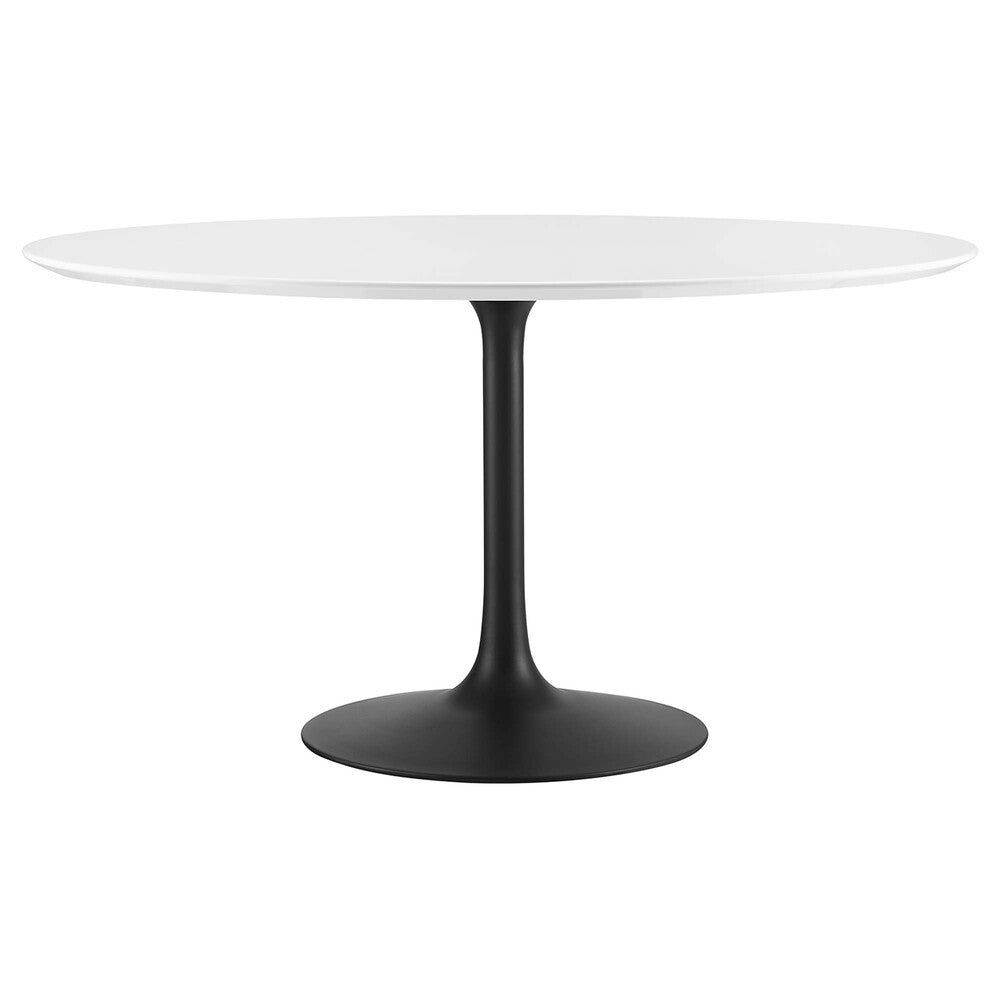 EEI-3523-BLK-WHI Lippa 54" Round Wood Dining Table by Modway