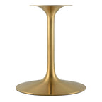 EEI-3236-GLD-WHI Lippa 60" Oval Faux Marble Dining Table by Modway