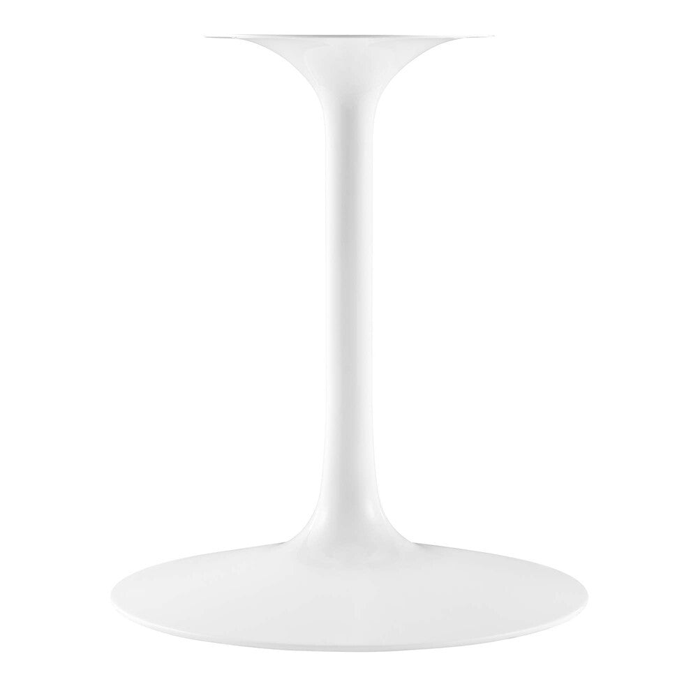 EEI-6757-WHI-TRA Lippa 60" Oval Faux Travertine Dining Table by Modway
