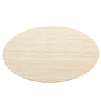 EEI-6758-BLK-TRA Lippa 60" Oval Faux Travertine Dining Table by Modway