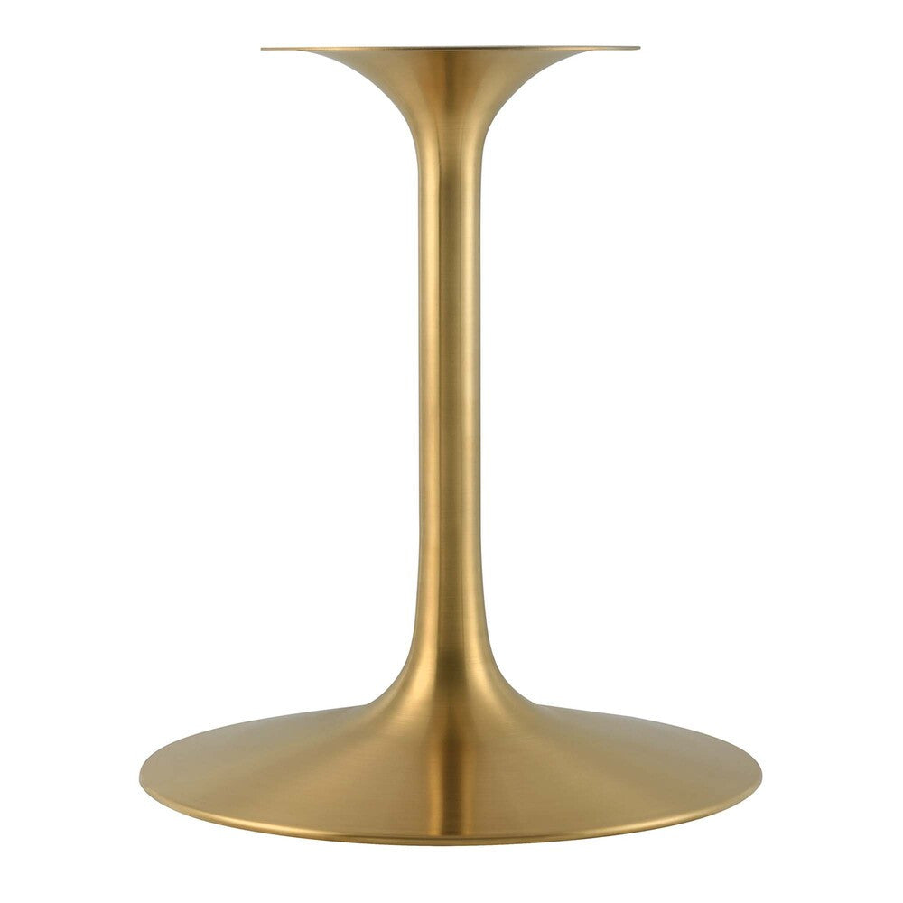 EEI-6759-GLD-TRA Lippa 60" Oval Faux Travertine Dining Table by Modway