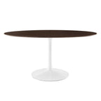 EEI-5194-WHI-CHE Lippa 60" Oval Cherry Walnut Wood Dining Table by Modway