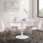 EEI-5734-WHI-WHI Lippa 60" Oval Terrazzo Dining Table by Modway