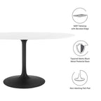 EEI-3539-BLK-WHI Lippa 60" Oval Wood Dining Table by Modway