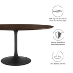 EEI-4887-BLK-CHE Lippa 60" Oval Wood Dining Table by Modway
