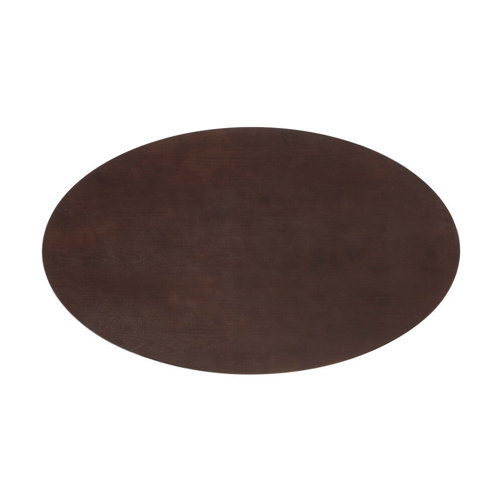 EEI-4887-BLK-CHE Lippa 60" Oval Wood Dining Table by Modway