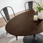 EEI-4887-BLK-CHE Lippa 60" Oval Wood Dining Table by Modway
