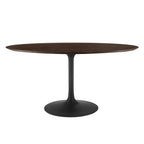 EEI-4887-BLK-CHE Lippa 60" Oval Wood Dining Table by Modway