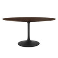 Modway EEI-4887-BLK-CHE Lippa 60" Oval Wood Dining Table Black Cherry Walnut