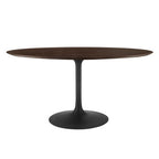 Modway EEI-4887-BLK-CHE Lippa 60" Oval Wood Dining Table Black Cherry Walnut
