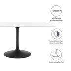 EEI-3541-BLK-WHI Lippa 60" Rectangle Wood Dining Table by Modway