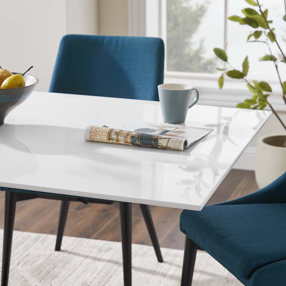 EEI-3541-BLK-WHI Lippa 60" Rectangle Wood Dining Table by Modway